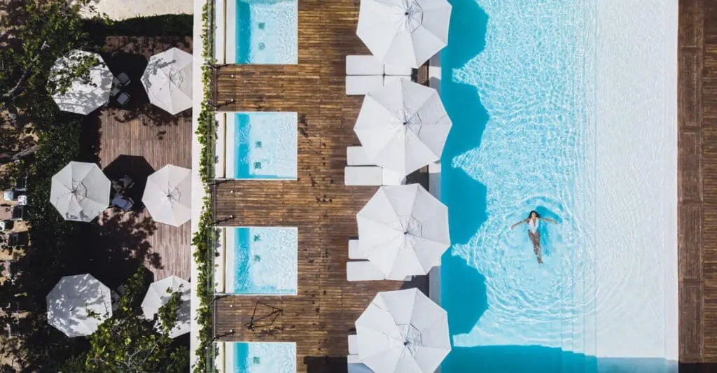 Dominikanische Republik, Casa Colonial, Luftaufnahme Pool, Latin America Tours