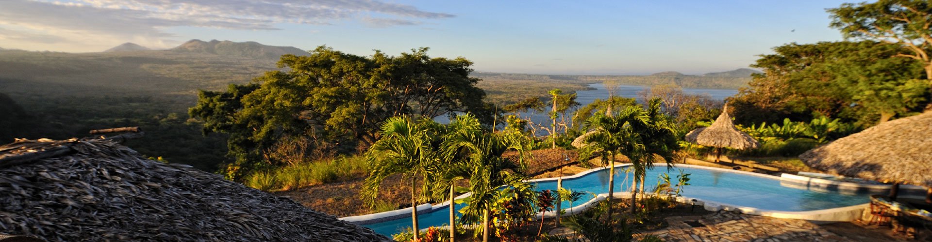 Nicaragua, Hacienda Puerta del Cielo, Aussicht Abendstimmung, Latin America Tours