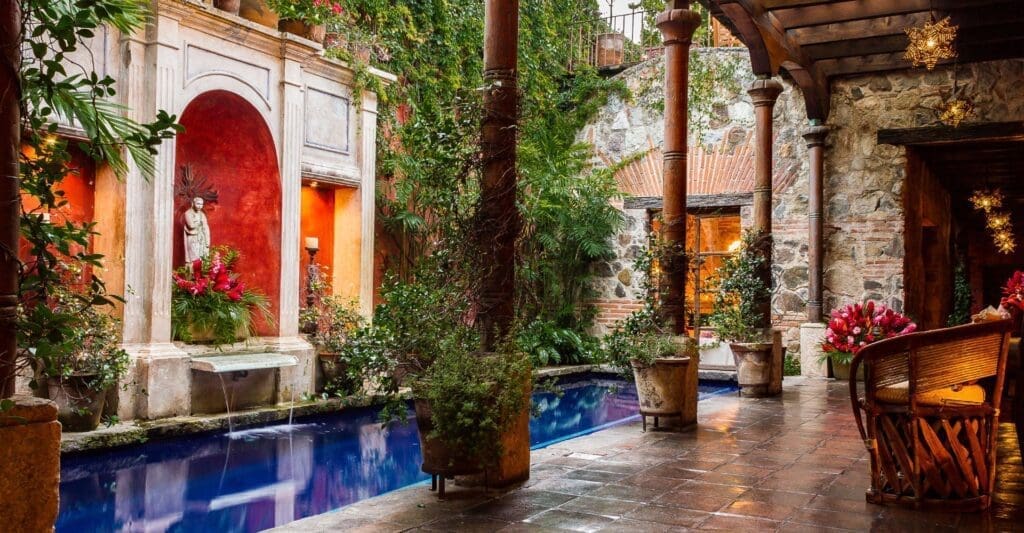 Guatemala, Posada del Angel, Patio, Latin America Tours