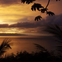 Costa Rica, Lapa Rios Lodge, Sicht auf Meer bei Sonnenuntergang, Latin America Tours, Reisen