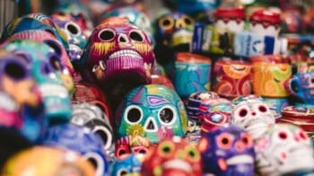 Mexiko, Latin America Tours, Tag der Toten, Dia de los Muertos, Souvenir, Totenköpfe