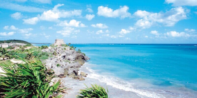 Mexiko, Tulum, Riviera Maya, Maya-Ruine am türkisblauen Meer, Latin America Tours, Reisen