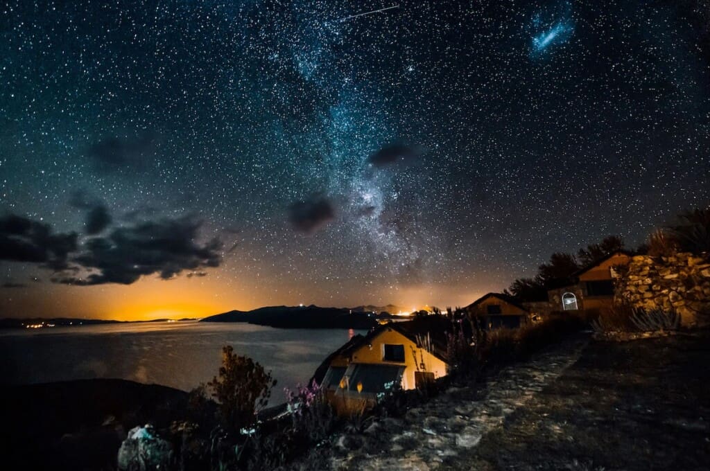 Bolivien, Isla des Sol, Sternenhimmel über der Ecolodge La Estancia, Latin America Tours, Reisen
