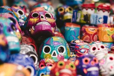 Mexiko, Latin America Tours, Tag der Toten, Dia de los Muertos, Souvenir, Totenköpfe