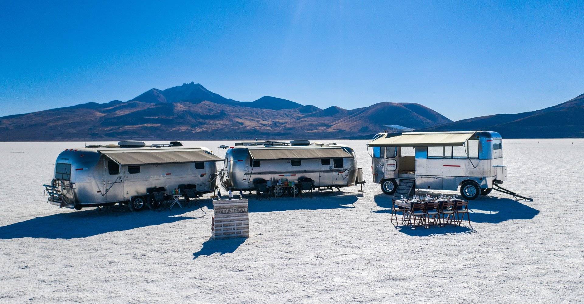 Bolivien, Uyuni Airstream-Camper, Ansicht, Latin America Tours