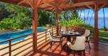 Playa Cativo Lodge, Terrasse mit Pool und Golfo Dulce