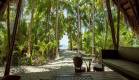 Isla Palenque, Aussicht von Bungalow auf Strand