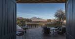 Explora Atacama, Terrasse Blick auf Vulkan